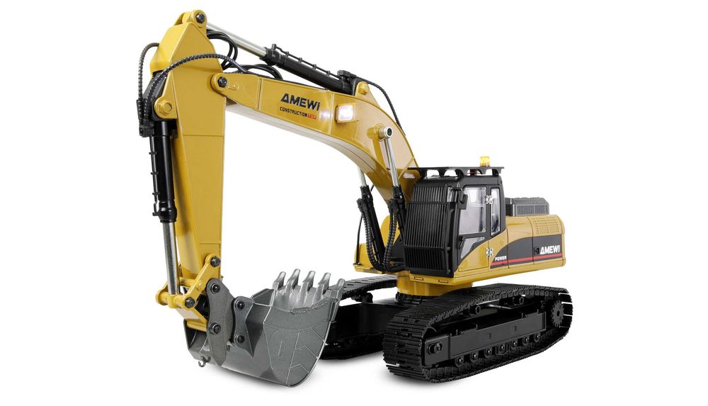 Huina 1580 V5 - RC Escavadora Nova Versão 5 em Metal