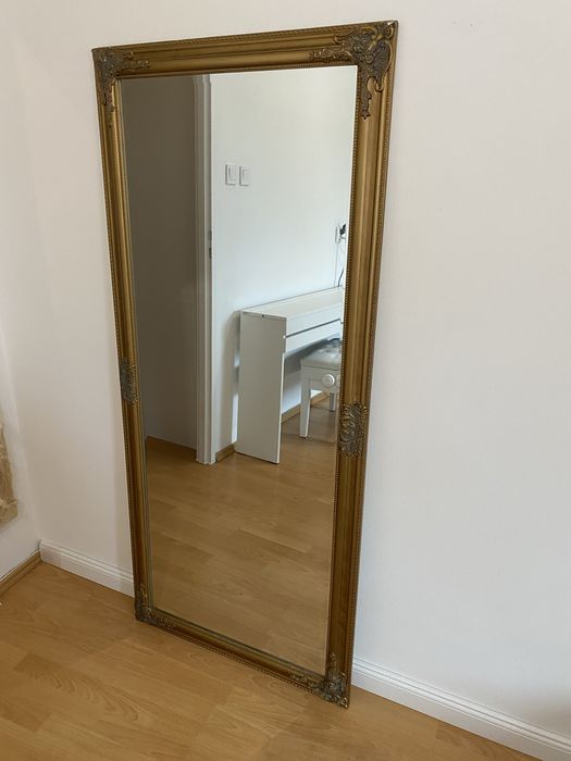 Listro Jysk Nordborg 72x162 cm zlota rama ozdobna dekoracyjna