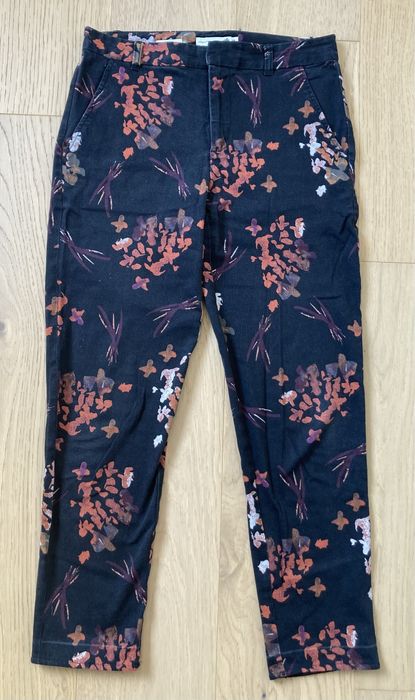 Spodnie czarne wzory slim fit do kostki chinosy Jackpot r. 36
