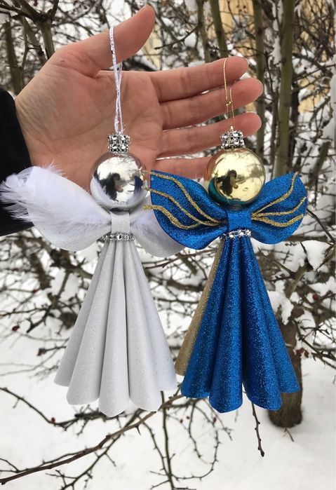 Ангелики на ялинку бантики ангели банти на Миколая Подарунок