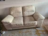 Sofa de 2/3 lugares, pele sintetica