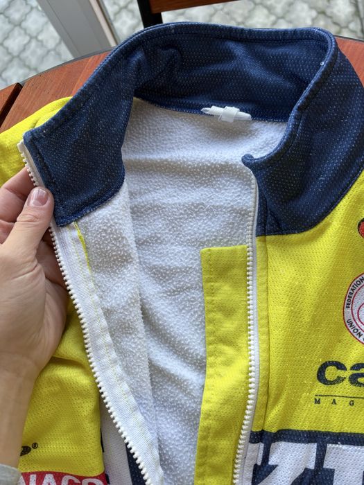 Вінтажна велосипедна олімпійка на флісі. Куртка для велоспорту