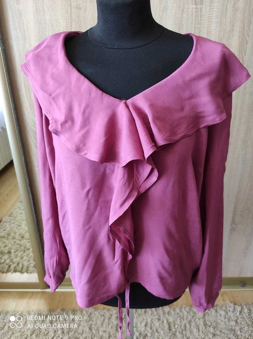 Różowa elegancka bluzka 38