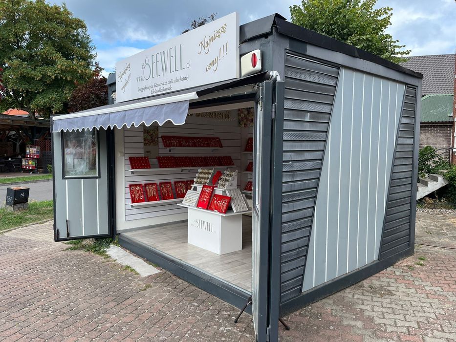 OKAZJA! Kiosk handlowy pawilon sklep kontener ALARM KAMERY