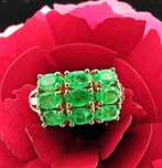 Elegancki Pierścionek Naturalne Szmaragd złoto 9k 375 bez diamentów