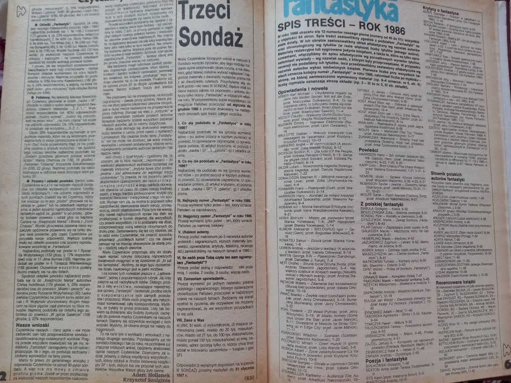 Fantastyka 1986 rok Wiedźmin oprawione