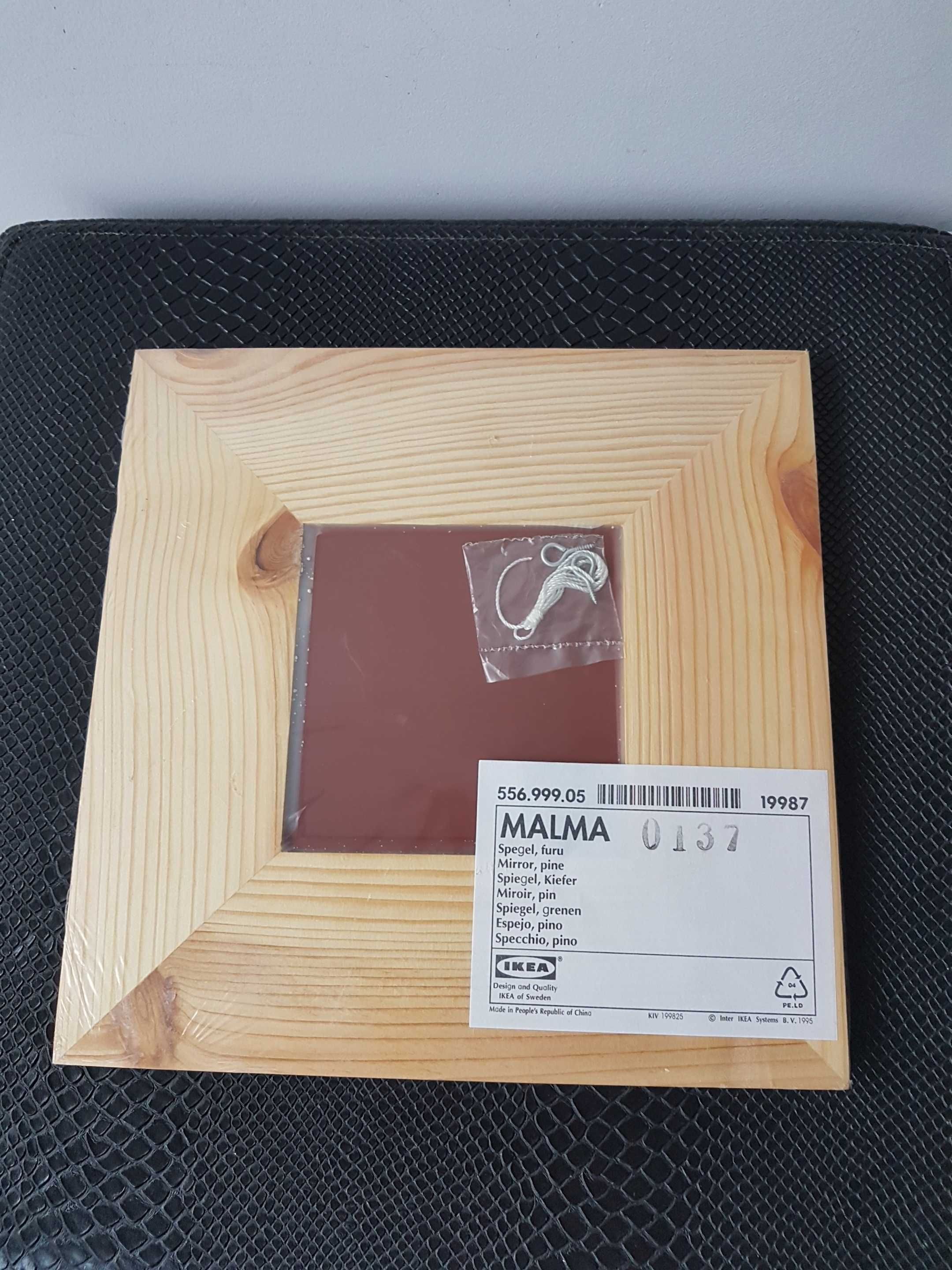 Ikea MALMA nowe lustro ścienne z naturalnego drewna sosna 556.999.05