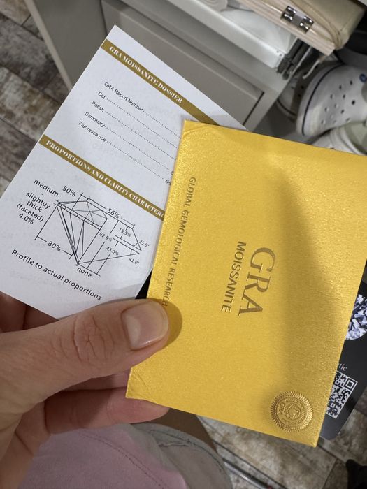 Продам срібну каблучку з натуральним муасанітом.