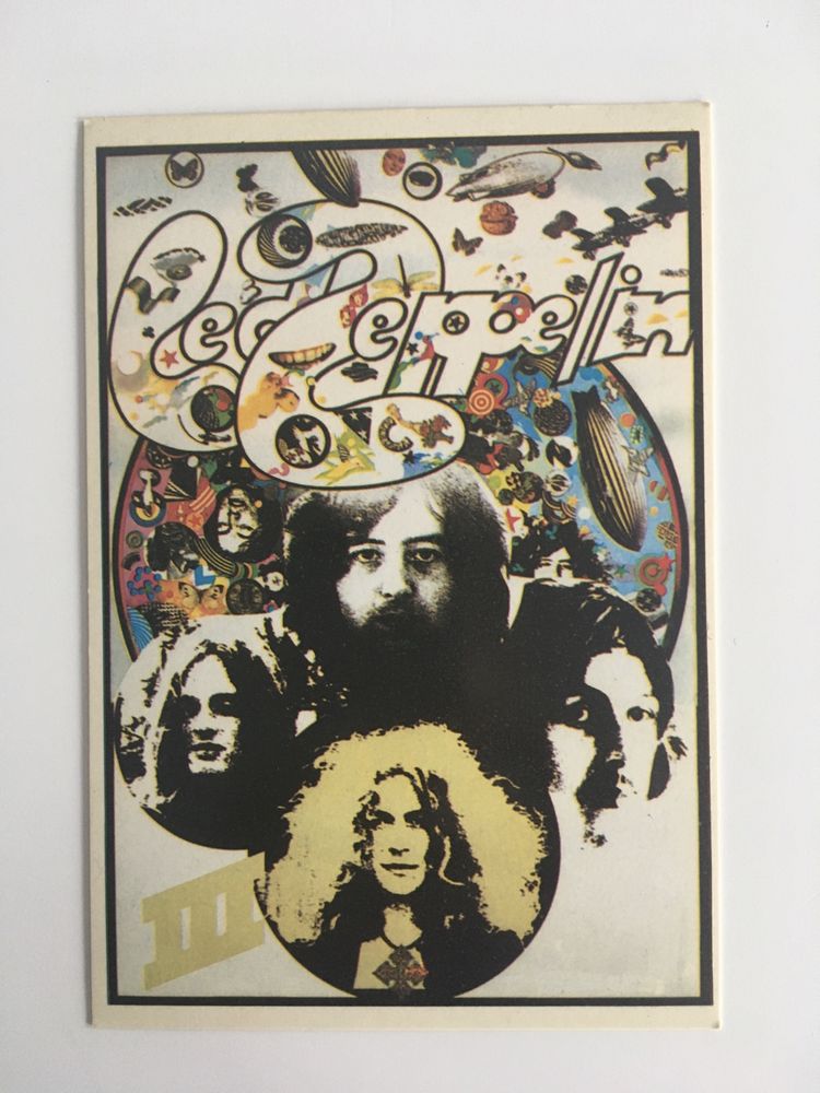 Pocztówka Led Zeppelin vintage