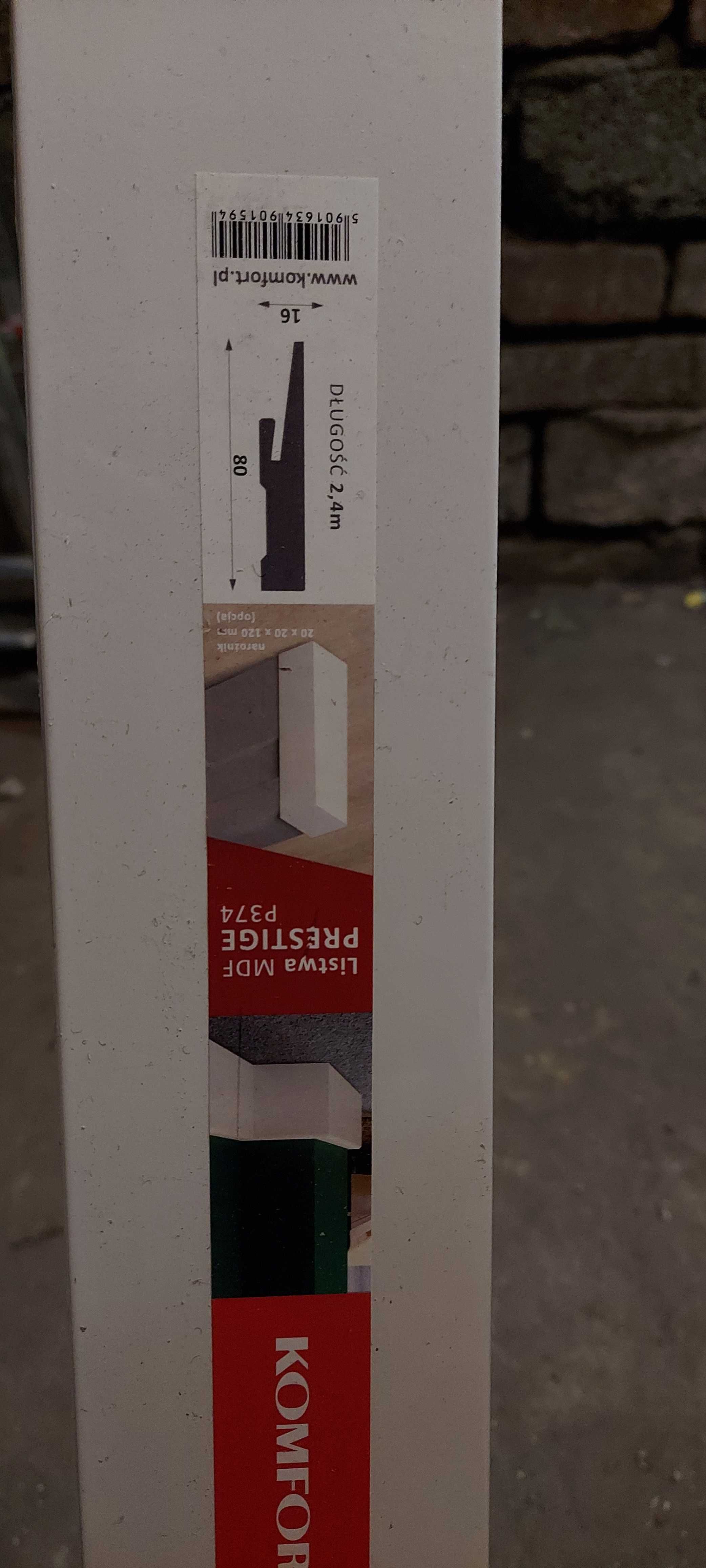 Białe listwy MDF z mocowaniami