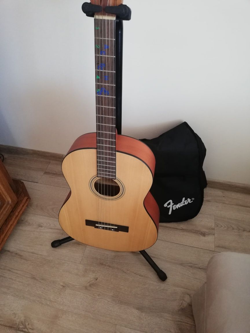 Gitara akustyczna Fender ESC 105 + pokrowiec, stojak