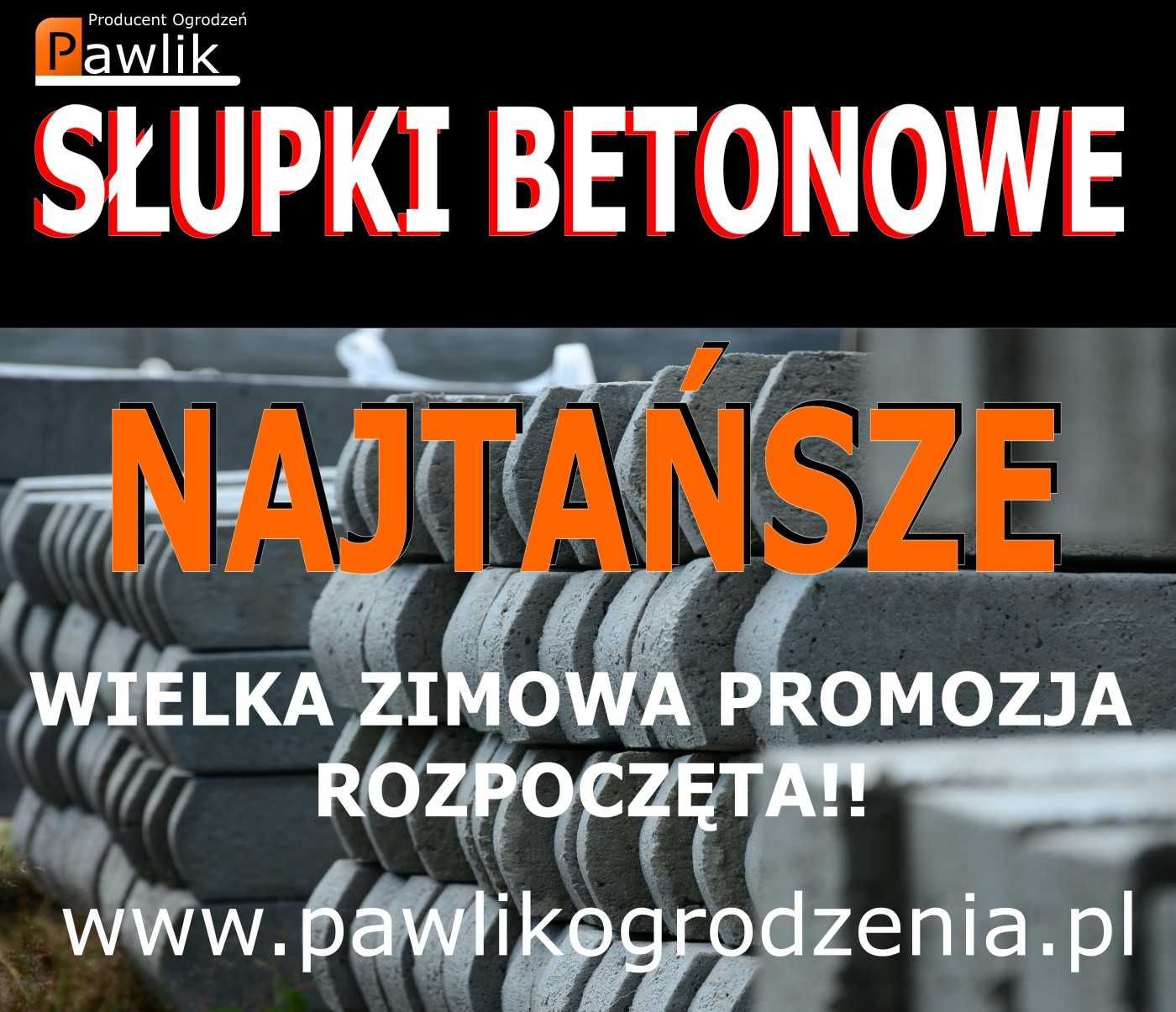 Słupek betonowy dla rolnictwa, słupki betonowe do siatki