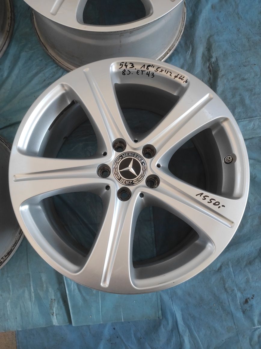543 Felgi aluminiowe ORYGINAŁ MERCEDES R 18 5x112 otwór 66,6 CZUJNIKI