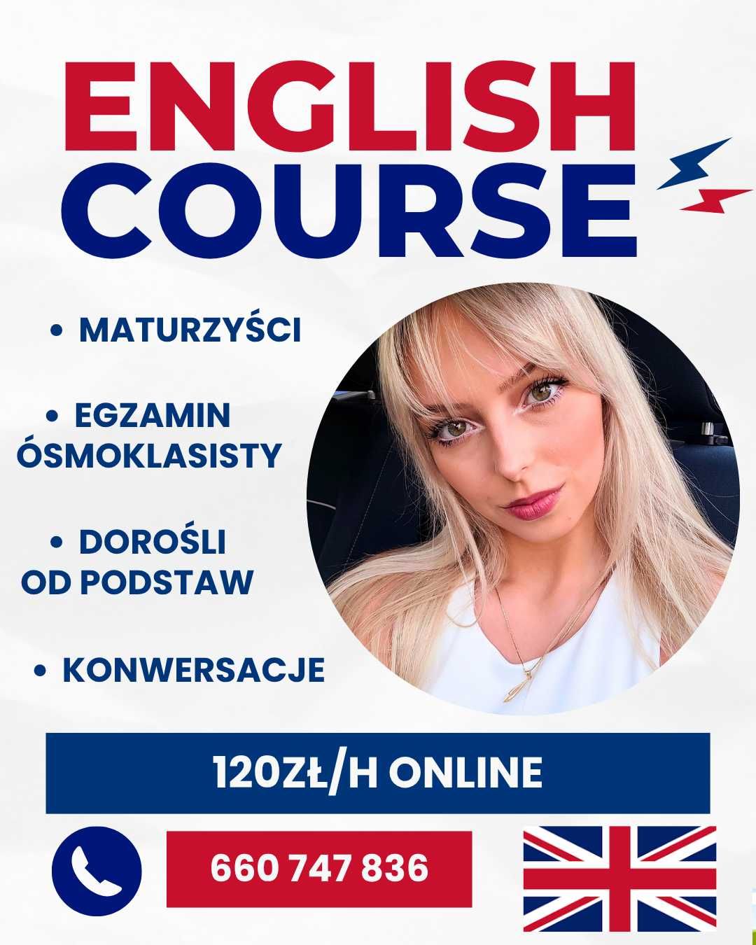 Korepetycje Kurs BEZ STRESU z Języka Angielskiego 90zł STACJONARNIE