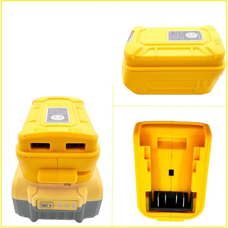 адаптер с фонариком и USB для аккумуляторов инструмента Makita/Dewalt