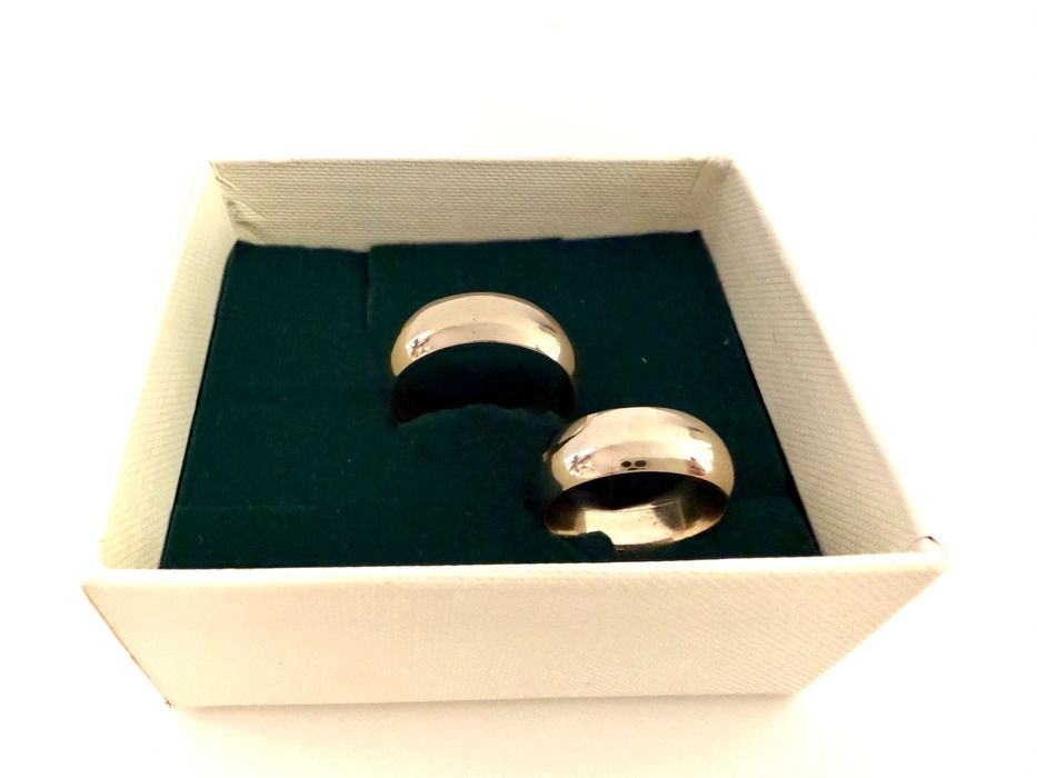 Nowy komplet obrączek szerokich tombak imitacja złota