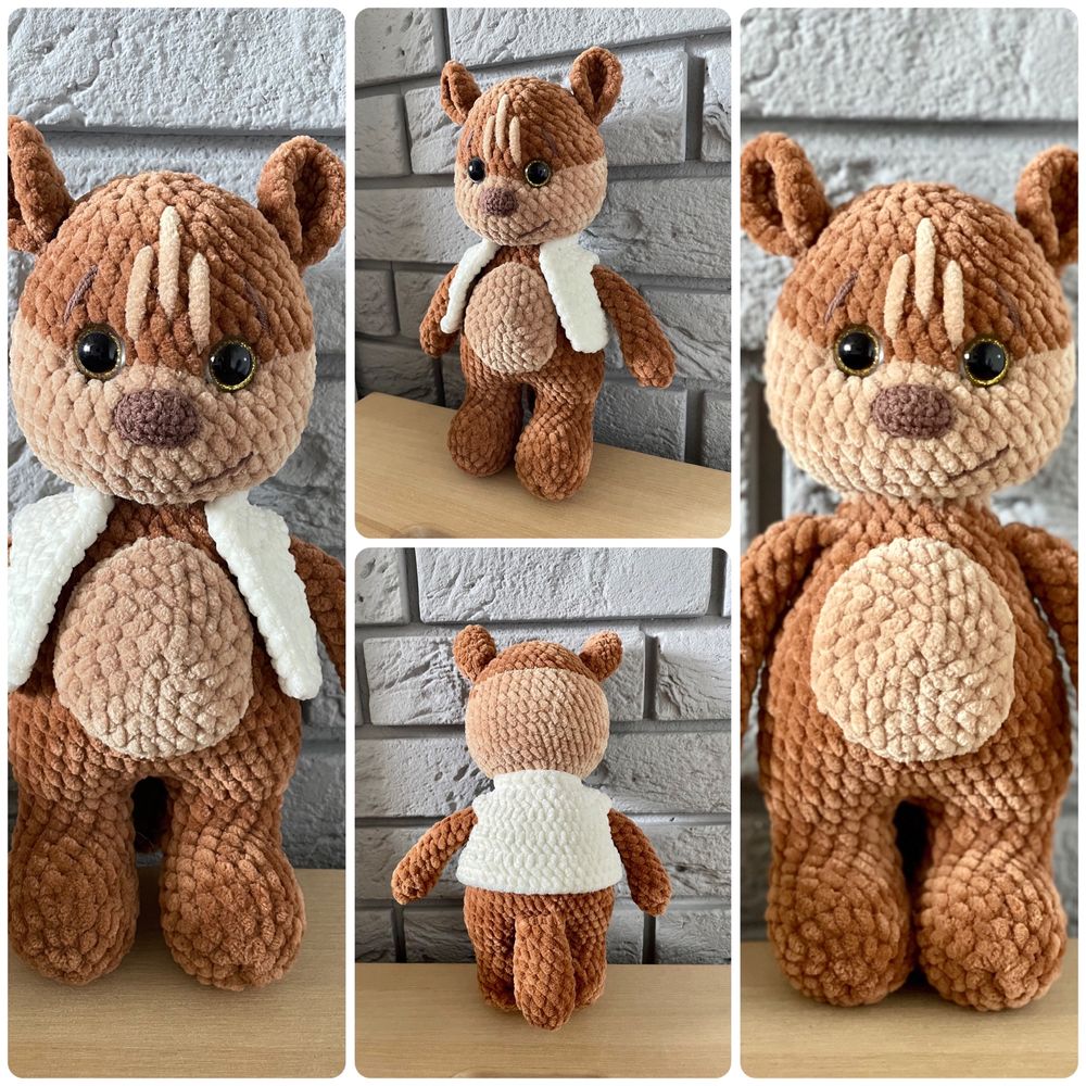 Amigurumi Pluszak Maskotka Chip i Dale Miś pluszowy Zabawka Na Prezent