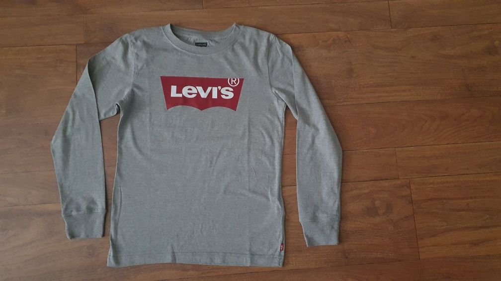 Levis szara koszulka na długi rękaw longsleeve w rozmiarze 158-164cm