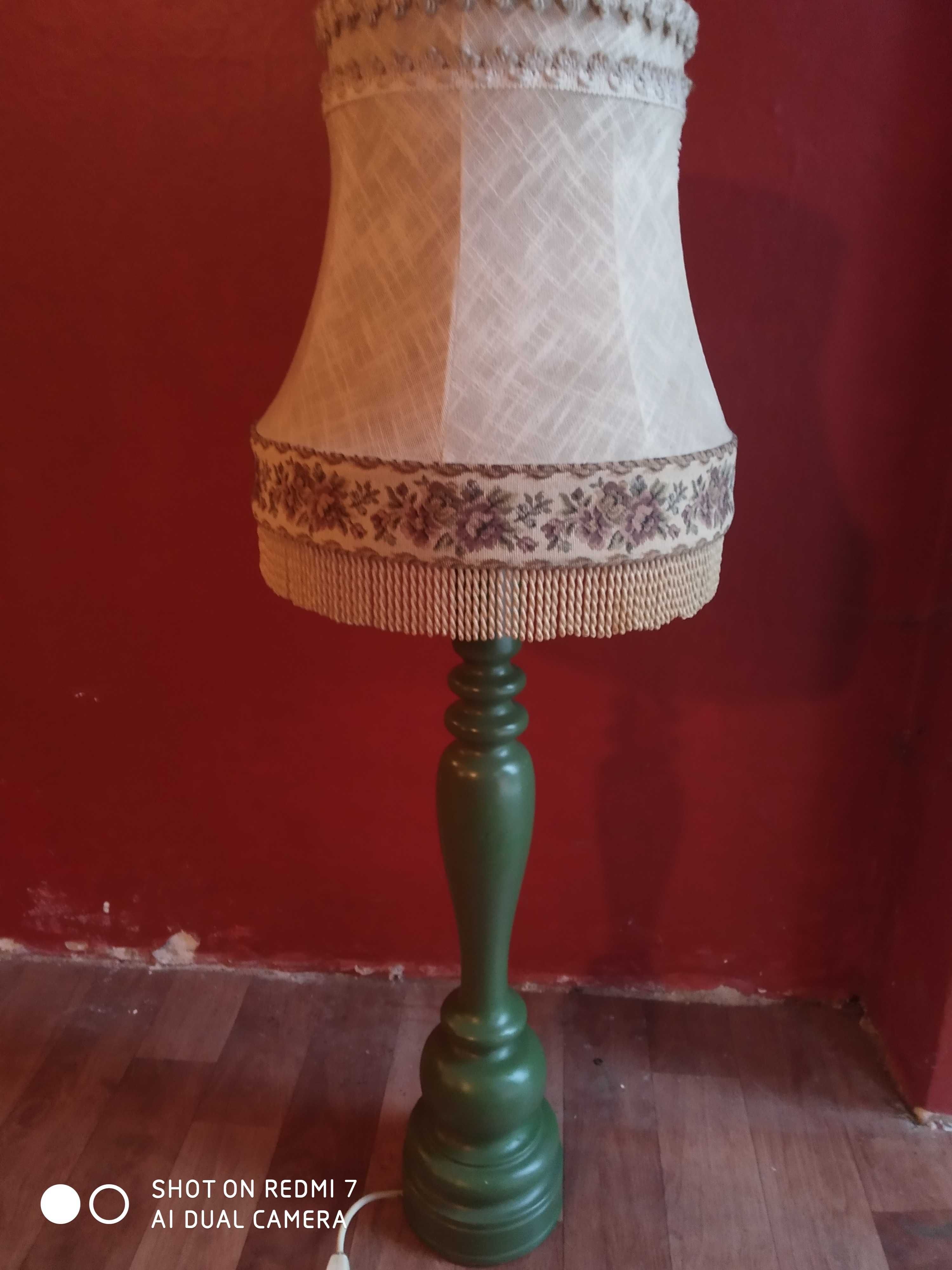 Lampa drewniana PRL