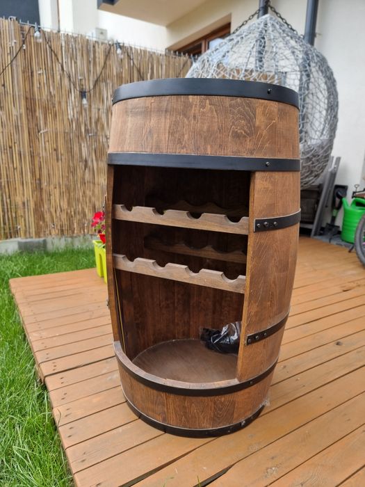 podświetlany barek beczka 80x50