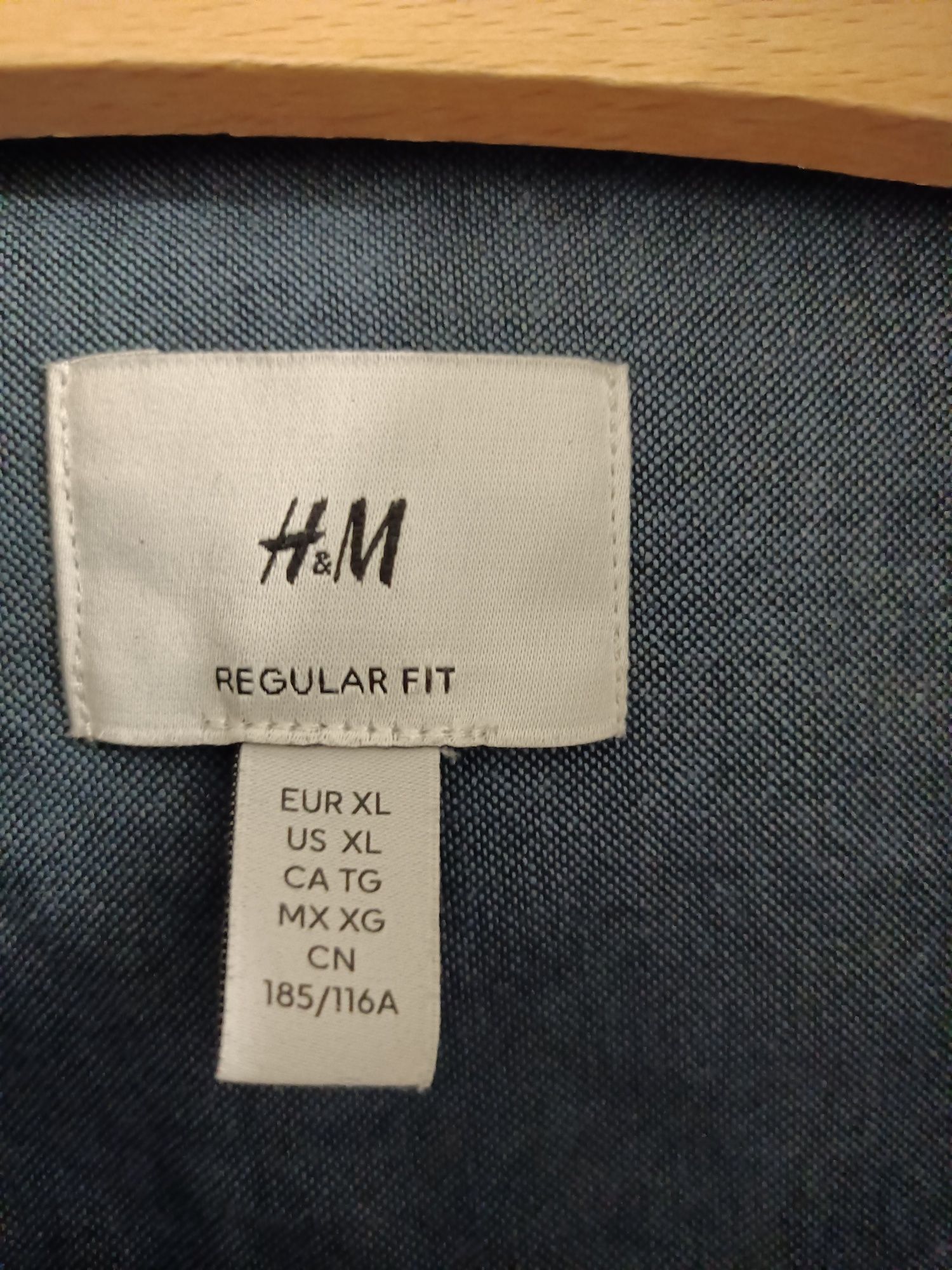 NOWA Koszula H&M bawełniana granatowa