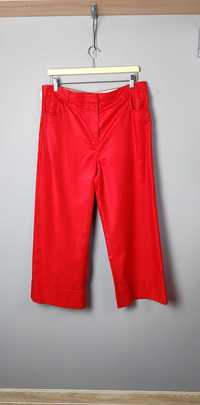 Spodnie czerwone do kostek szerokie nogawki wysoki stan nowe Reiss 42