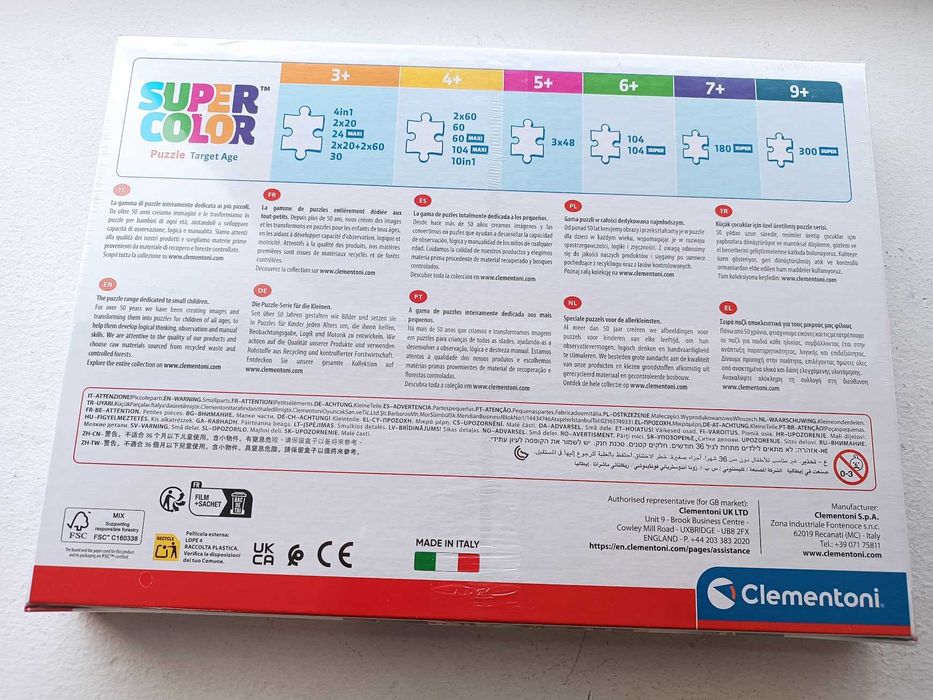 Puzzle Clementoni Sonic Superpuzzle Supercolor 48,5x33,5cm 180 peças