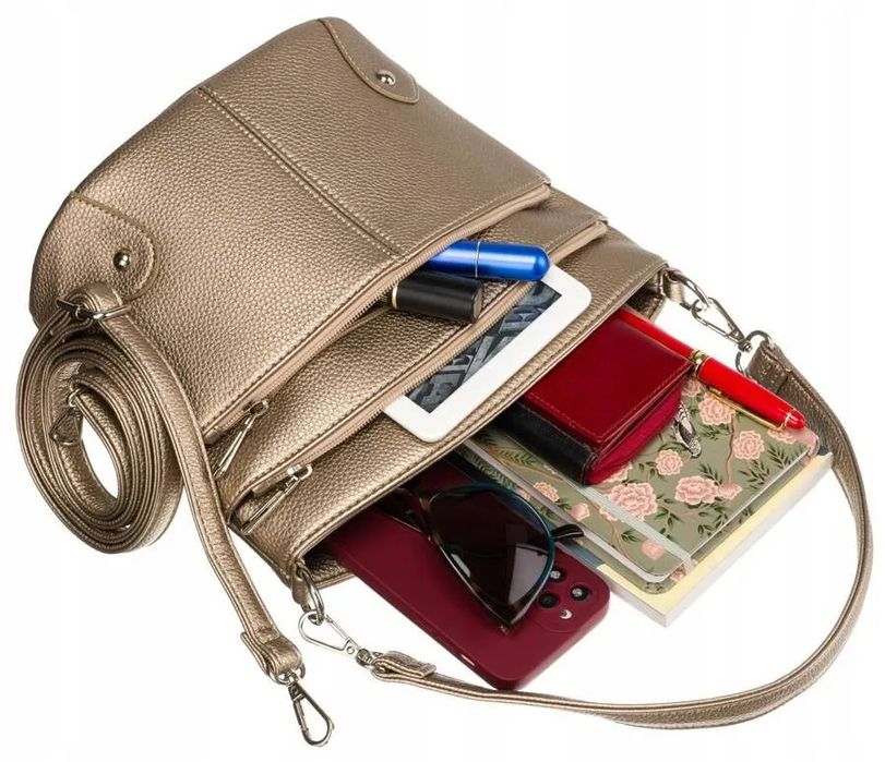 torebka damska z odpinanym paskiem i uchwytem - flora&co