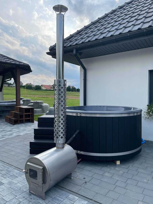 GORĄCA BANIA Ruska Bania Ogrodowa Jacuzzi HOT TUB - piec zewnętrzny