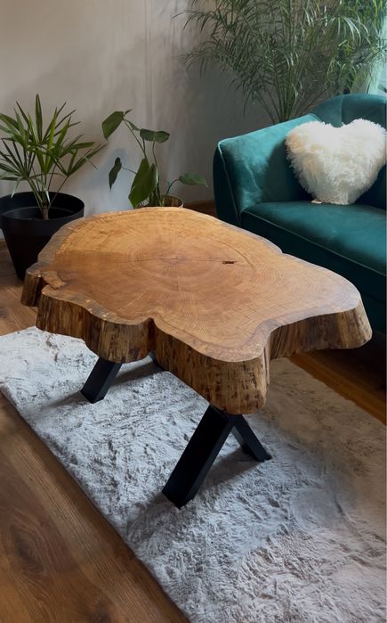 Stolik kawowy dębowy rustykalny boho loft