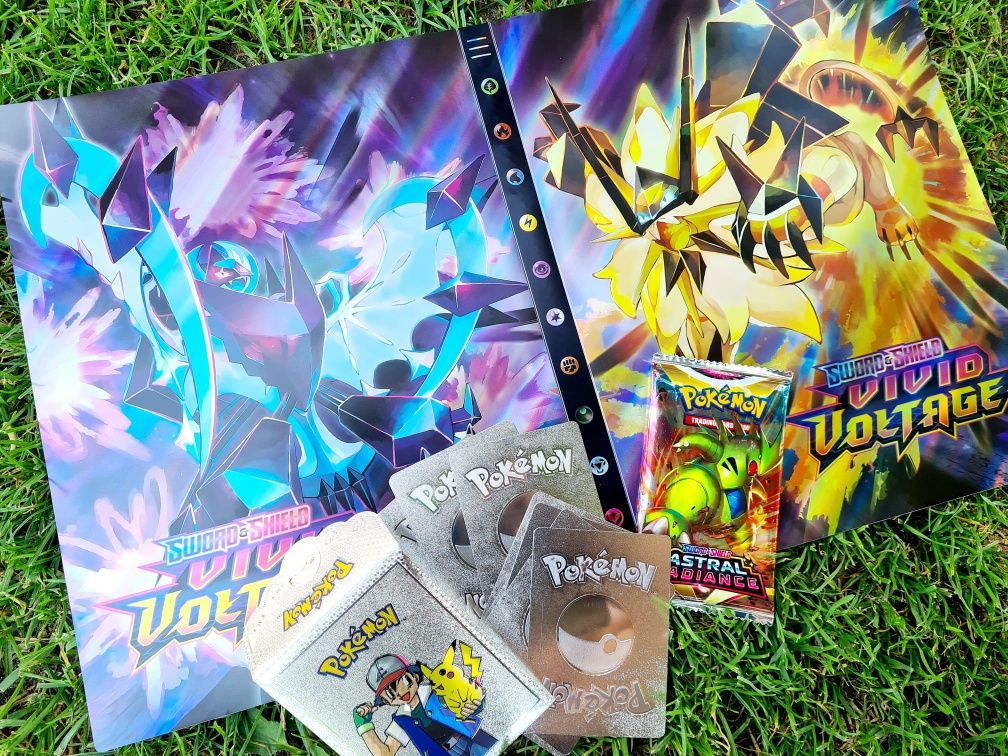 Zestaw album A4 na karty Pokemon + karty Pokemon nowe