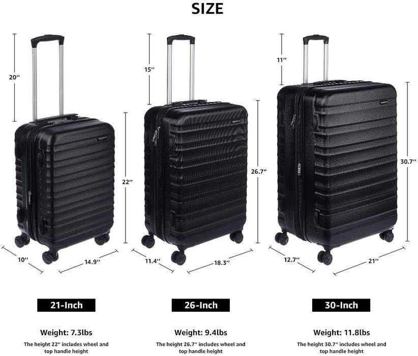 Walizka Twarda Kabinowa Amazon Basics 36 L 55 Cm