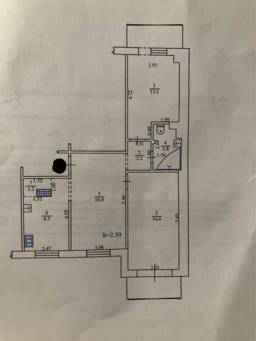 Продам 3 кімнатну квартиру з ремонтом, Крюків