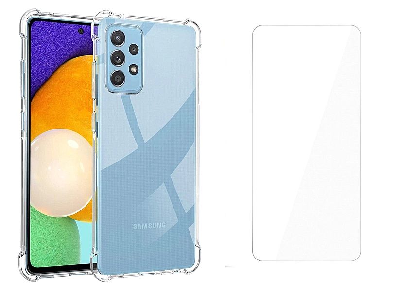 Etui żelowe A-shock + Szkło Hartowane Płaskie do Samsung Galaxy A52/4g