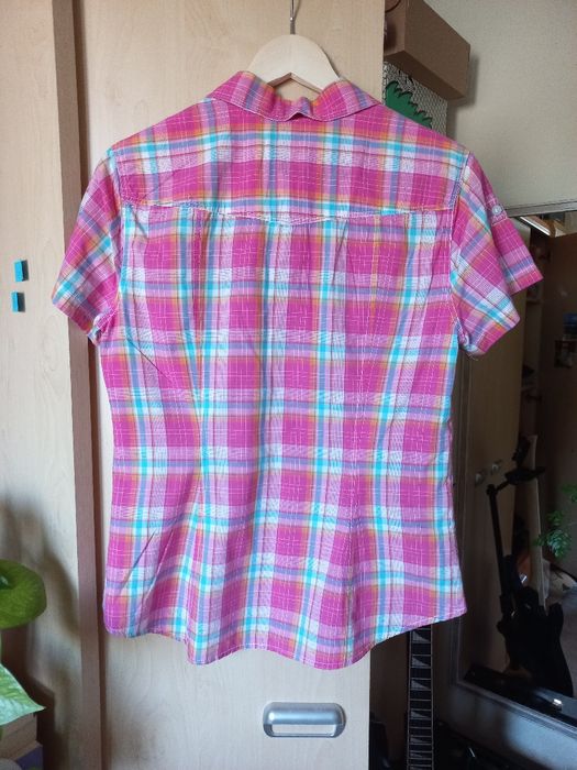 Koszula damska w kratę na krótki rękaw