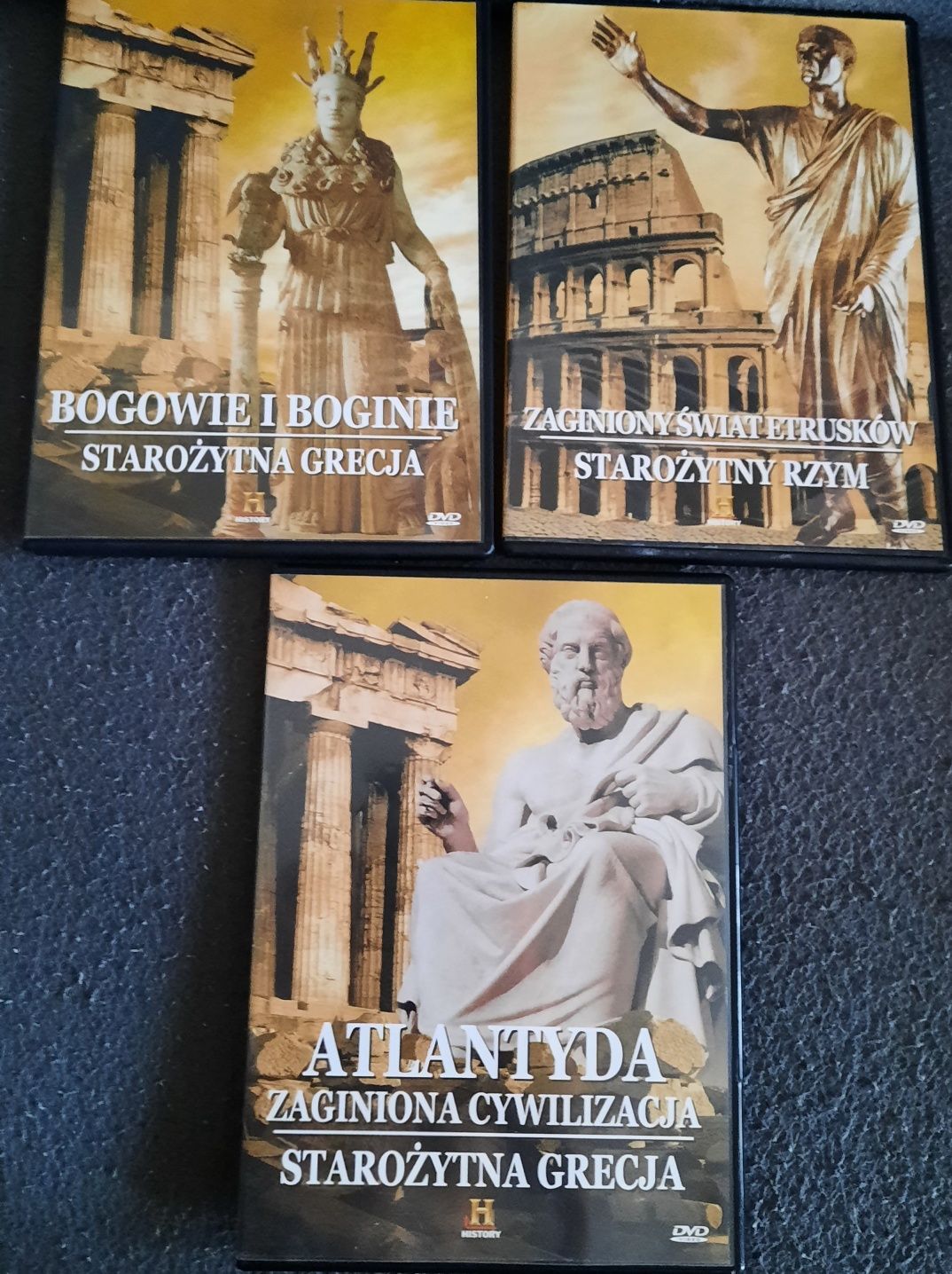 3 płyty DVD- starożytna Grecja. Historia - filmy.