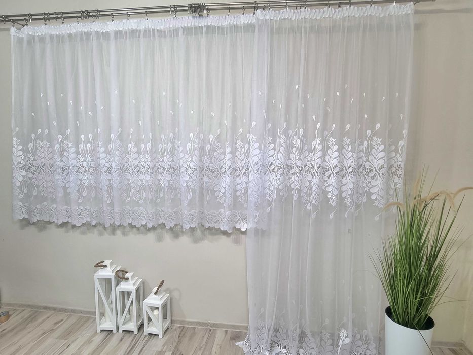 Firanka balkonowa 6m x 250 cm bez prasowania