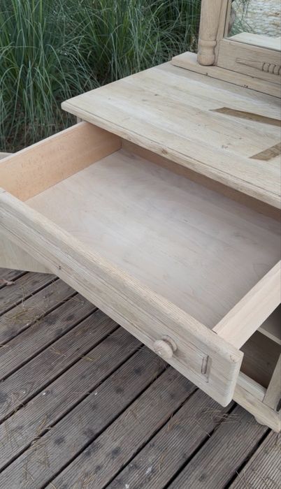 Komoda z lustrem , dębowy zestaw