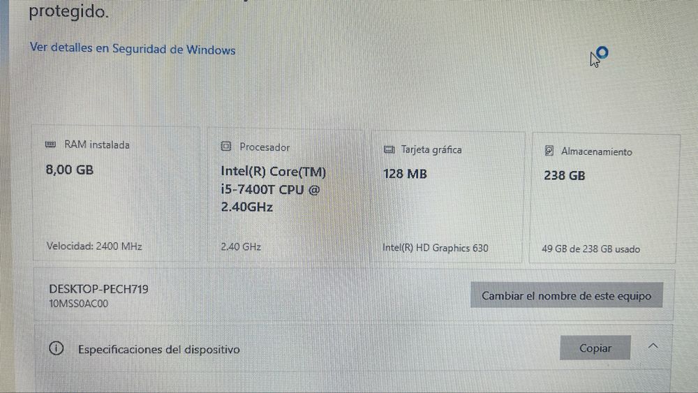 Lenovo Thinkcentre M710q / Core i5/ 8GB/ 250Gb