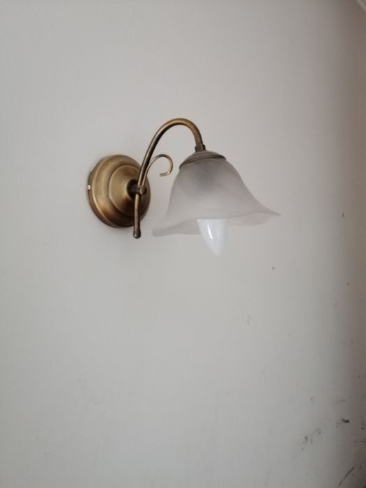 Candeeiros em estanho/vidro