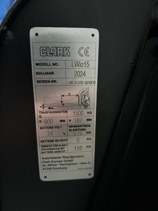 Електричний візок Clark LWio15