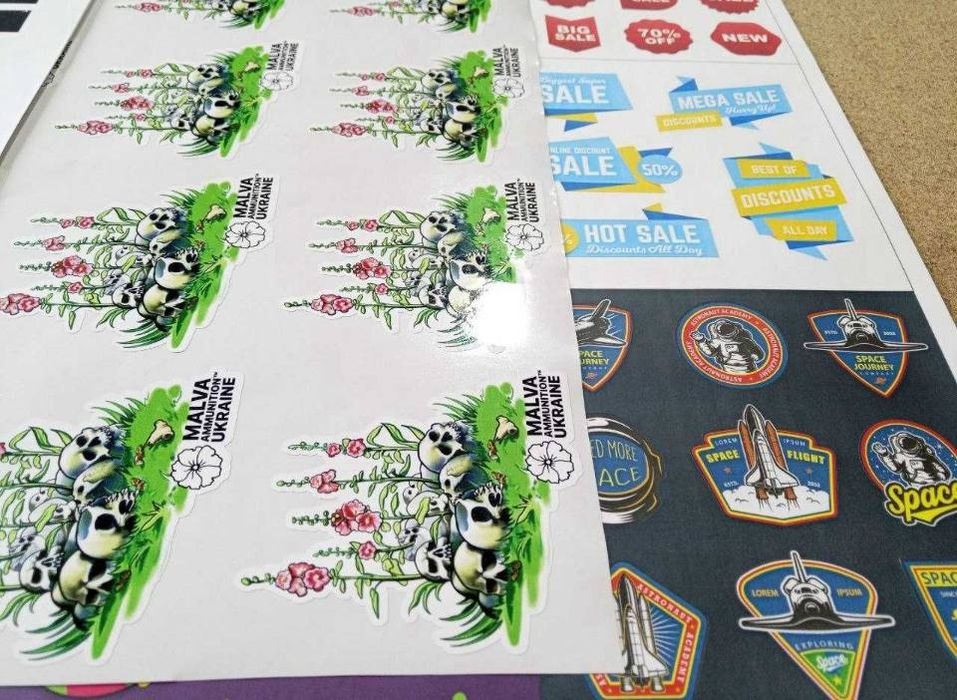 Друк етикеток, наліпок, поліграфія Кривий Ріг