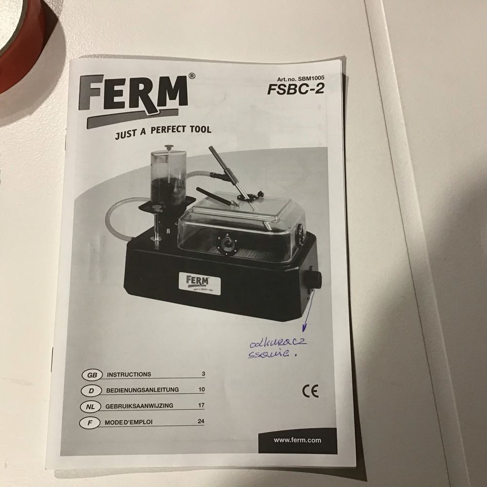 Piaskarka kabina pojemnik do piaskowania Ferm FSBC-2 Parkside Bosch Ma