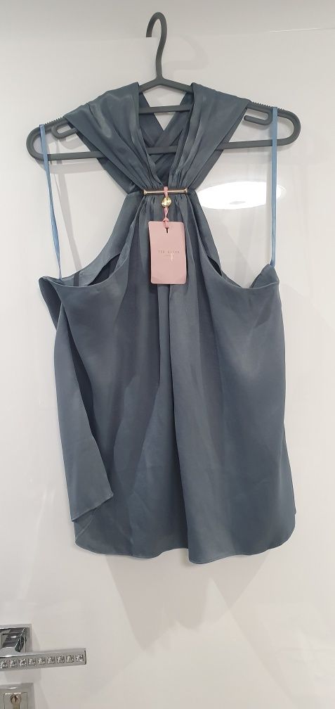 Bluzka na ramiaczkach z wiskozy Ted Baker nowa oryginalna xl