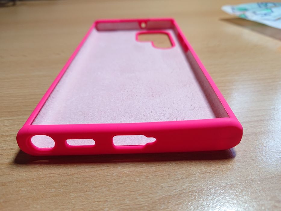 Etui do Samsung Galaxy S22 Ultra RÓŻOWY Fluo Miękki w dotyku Plecki