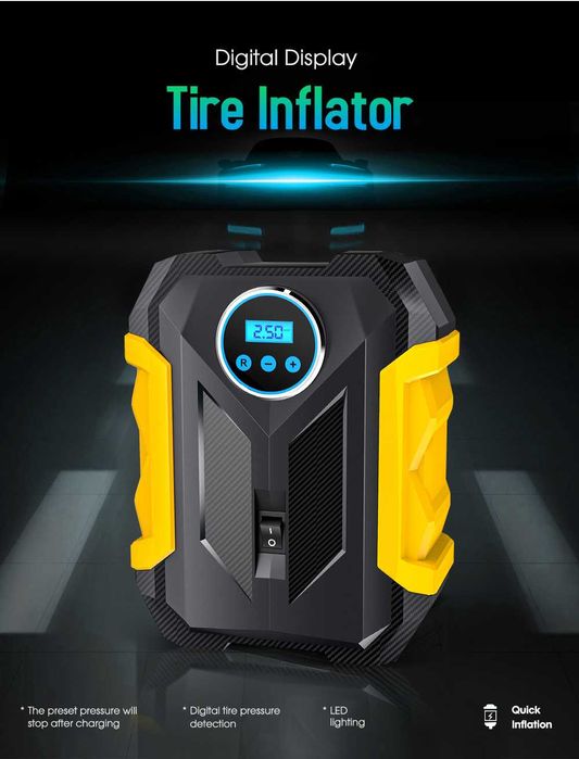 Compressor ar encher pneus bicicleta carro mota bola 12v isqueiro NOVO