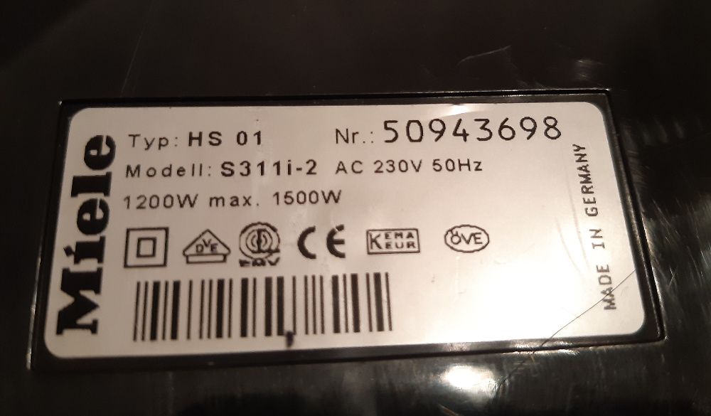 Odkurzacz miele S3 kompletny w 100% sprawny. Prywatnie. Stan wzorowy!
