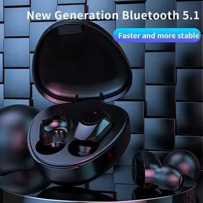 Słuchawki bezprzewodowe / bluetooth stereo TWS M9 + stacja białe