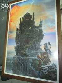 Quadro "dark citadel" do pintor edward p. beard jr