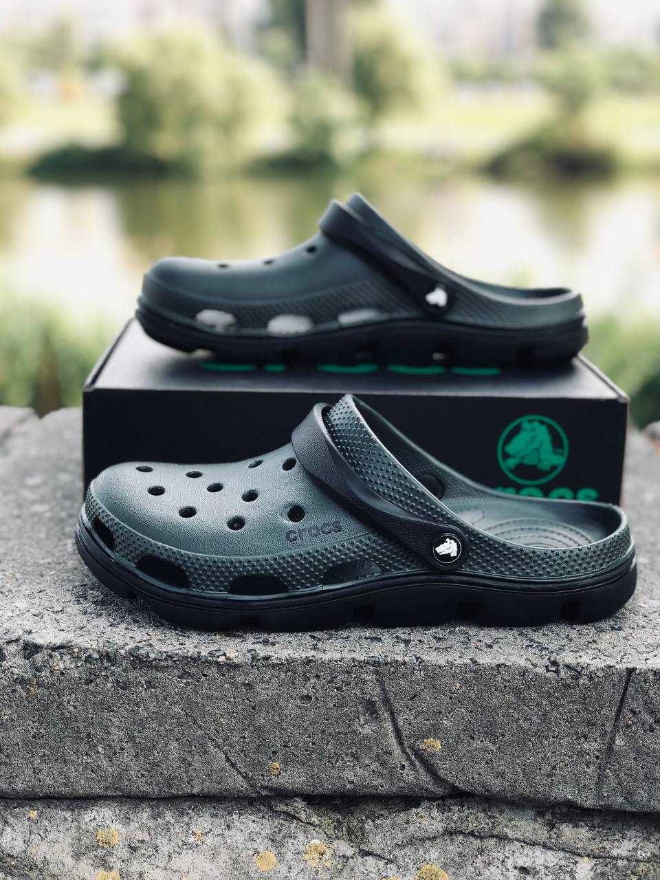 Crocs мужские черные 36-47 Повседневные практичные Крокс мужские хаки